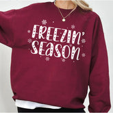 Sandjest Christmas Sweatshirt Freezin Season Gift for Women Girl Friend